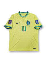 2022年ブラジル代表ホームユニフォーム ネイマール Jr 10番、ビンテージスタイルサッカージャージ